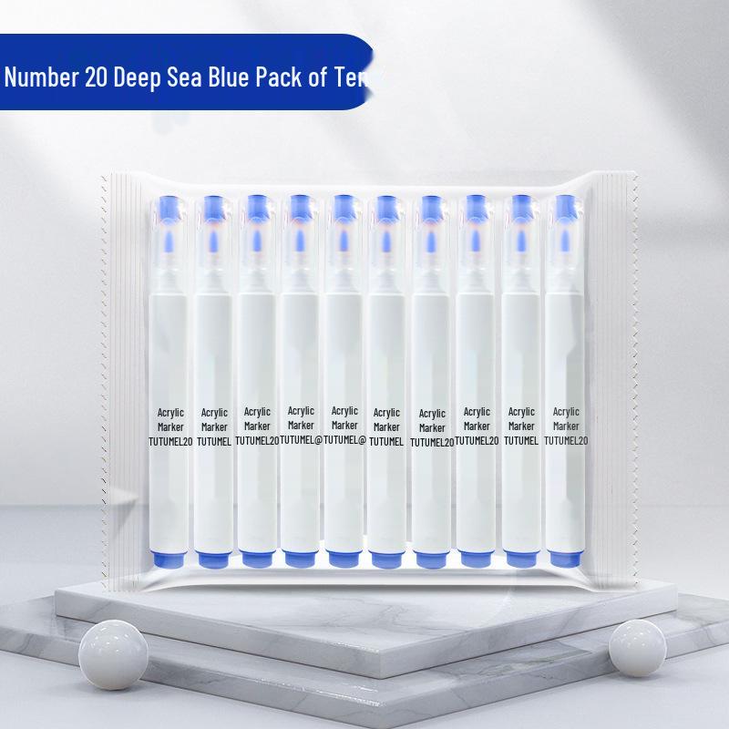 Single Color 36-Pack Waterproof Art Markers - Black, White, Red Opaque - Ideal for Kids' Painting