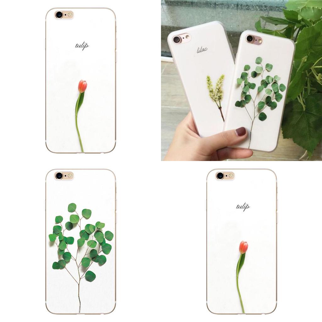 For Iphone 6 6s 7 7s Case With Creative Color Paint Rose Tulip Patterned Slim Protective Cover For Girls