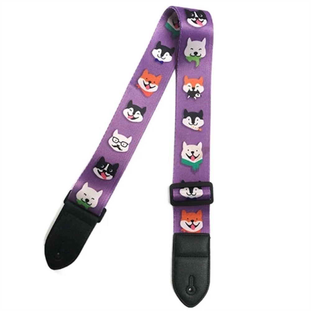 Extra Wide Electric Guitar Belt Color Print Guitar Shoulder Strap Guitar Strap  Folk Guitar