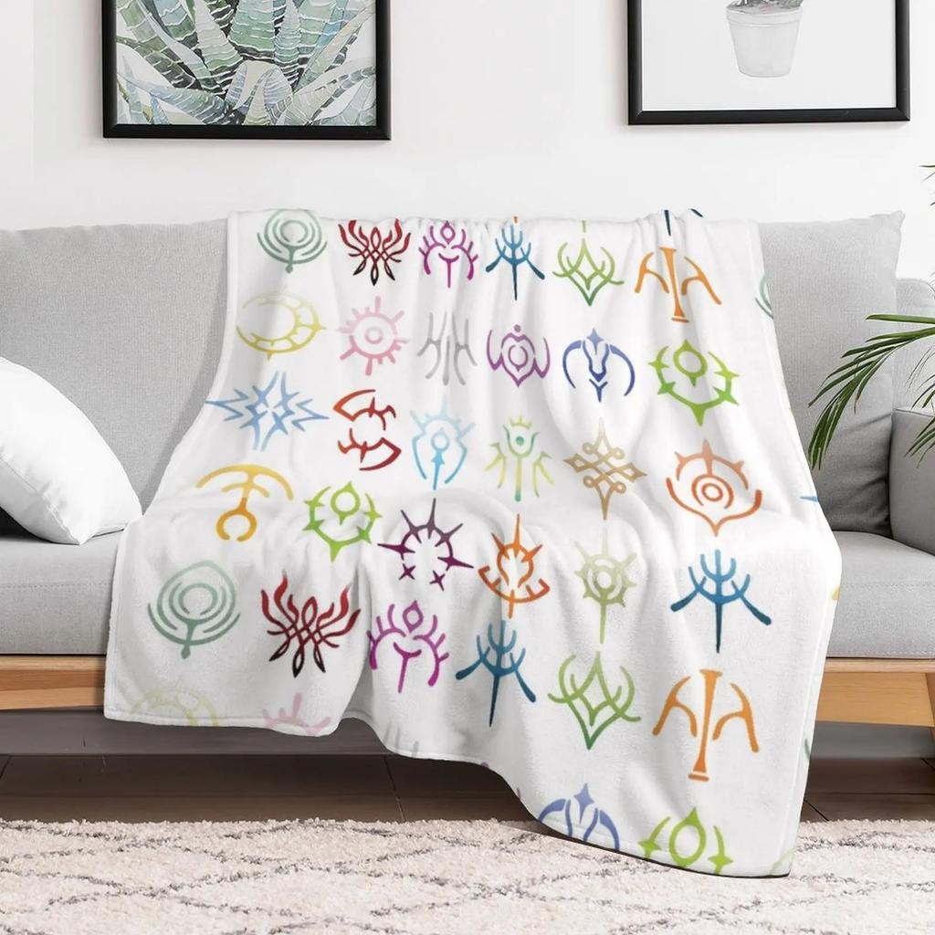 The crests colored version Throw Blanket Warm Comfortable Blanket Gift for Parents Friends