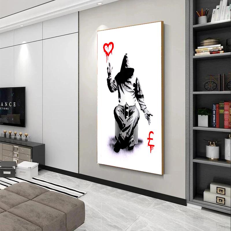 Modern Street Graffiti Art Posters and Prints Figures Canvas Painting Wall Art Pictures for Office Living Room Home Decoration