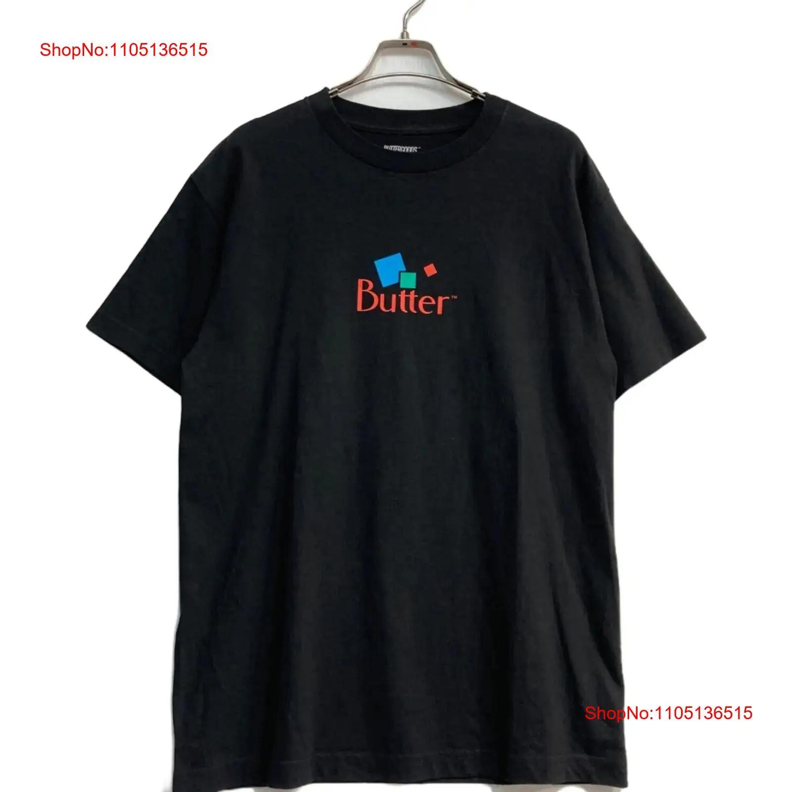 

BUTTERGOODS T Shirt Size M Black Men vintage Washed Casual fashion Breathable Unisex Top For Everyday Wear designer clothes S разноцветный
