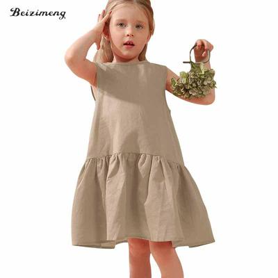 Vestito con spalline in cotone per bambina Primavera e Autunno 2025 - Moda estiva di Classe A per bambini