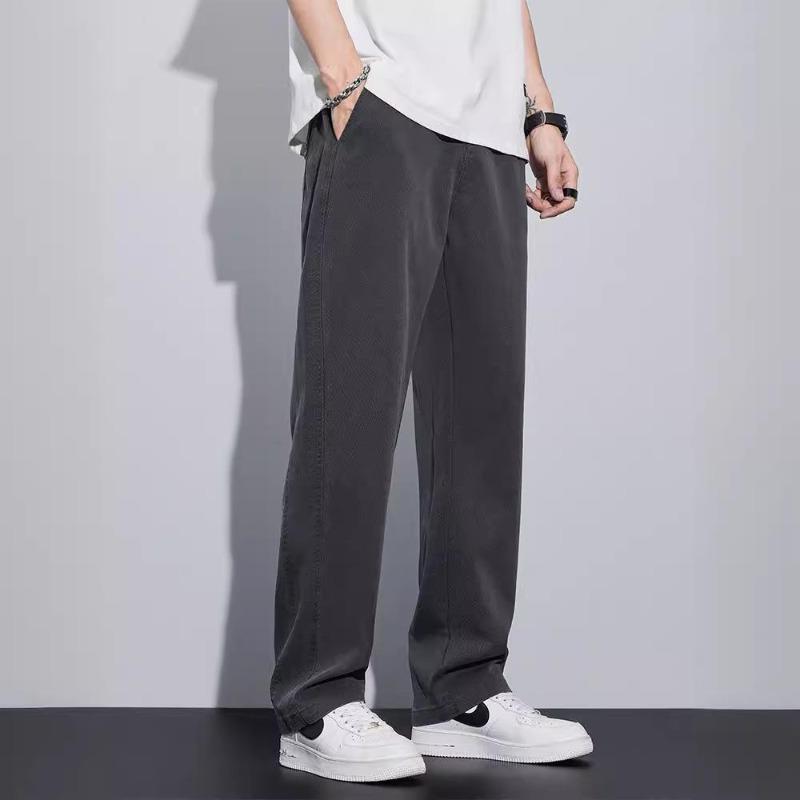 Men Summer Thin Loose Straight-Leg Trendy Brand Ice Silk Cool New Casual Long Pants