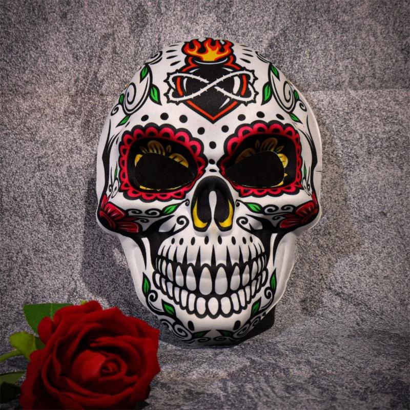 Realistic Skeleton Print EVA Party Mask Lightweight Face Cover Practical Design For Halloween Costume Cosplay Event