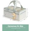 Portable diaper storage basket, baby baptism gift basket bag, nursery storage basket, suitable for newborn boys and girls
