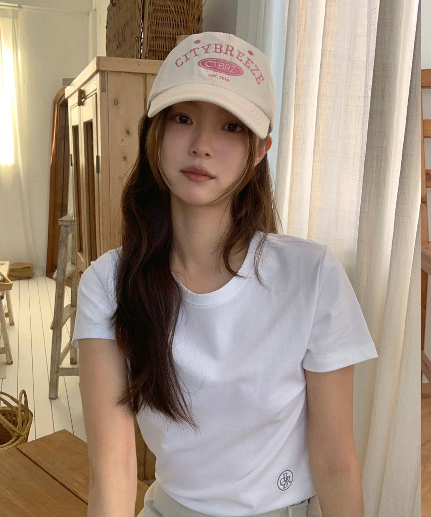 CITYBREEZE Arch Logo Embroidered Ball Cap_Cream