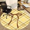 1pc Plaid Bow Chair Carpet for Office Non Slip, Machine Washable Rug for Office, Room Holiday Decor for Christmas, Birthday Polyester