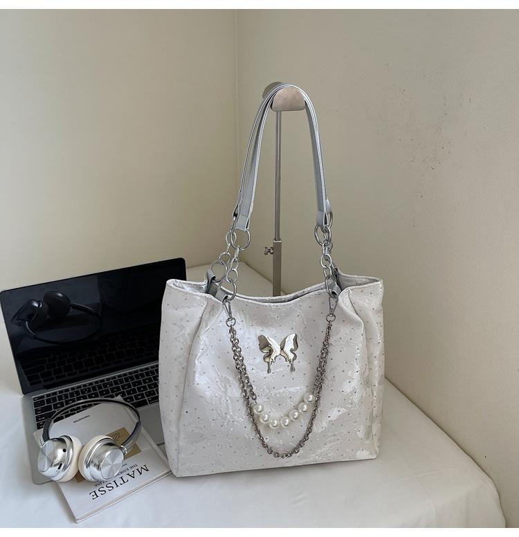 Foreign-style butterfly big bag women's 2025 new chain large-capacity tote bag leisure foreign-style commuter shoulder bag tide