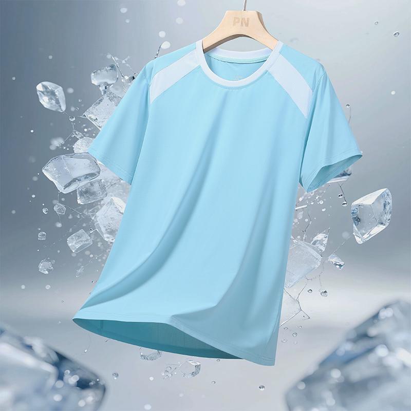 Men s Loose Short Sleeve T-shirt 2XL светло-синий 1290₽