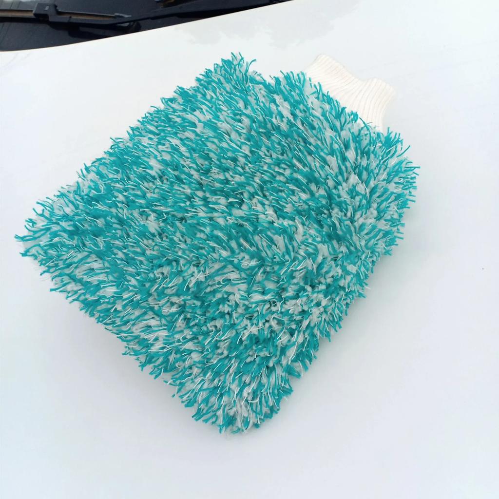 Auto-Reinigungshandschuh Weiche Mikrofaser Verdickter Plüsch Auto-Reinigungswerkzeuge Auto-Detail-Reinigungshandschuh Doppelseitiger Handschuh Autozubehör