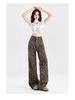 2024 Women's High-Waisted Leopard Print Wide-Leg Jeans for Petite - Autumn/Winter Collection