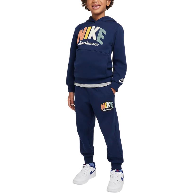 Nike Sportswear Moderate Pants Fall Winter Children Aged 3 7 Years Old Dark Navy Blue HQ7945-410