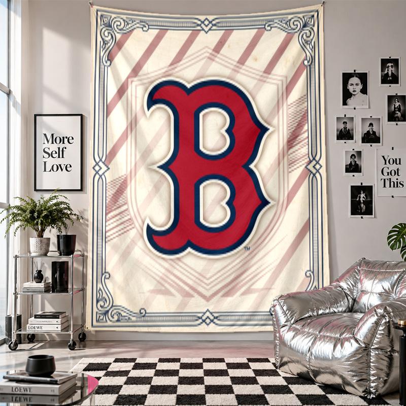 Boston Red Sox Wall Tapestry Home Decor Wall Hanging Cloth for Bedroom Living Room Background