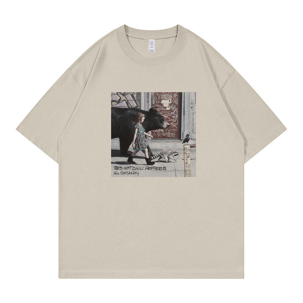 Red Pepper Band Retro American Street Vintage Revival Pure Cotton Roundneck Rock ShortSleeve Tshirt for SpringSummer 2026