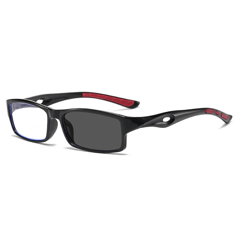 Anti-Blue Glasses, Men'S And Women'S Small Box, Student Color-Changing Flat Glasses, Fashion Color-Changing Myopia Glasses