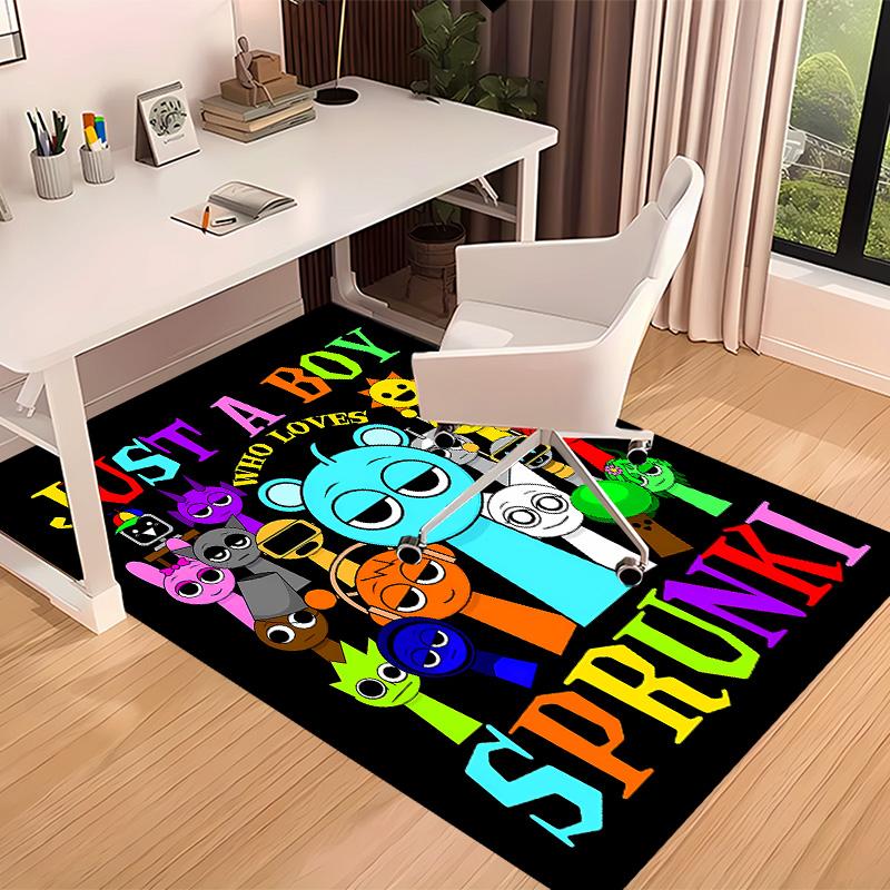 Sprunki1 Printed Absorbent Washable Carpet, Non-Slip Bathroom Mats, Kitchen Rugs, Yoga Mat,Living Room Entrance, Camping Picnic Rugs