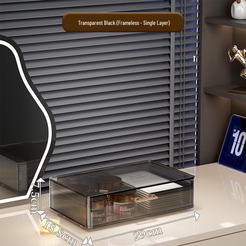 

Lux Cosmetic Storage Cabinet: Large, Modern Desktop Organizer for Makeup Essentials. As shown