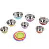 7PCS Mixing Bowls with Lids Stainless Steel Plastic Stackable Nesting Bowl Salad Food Container Set