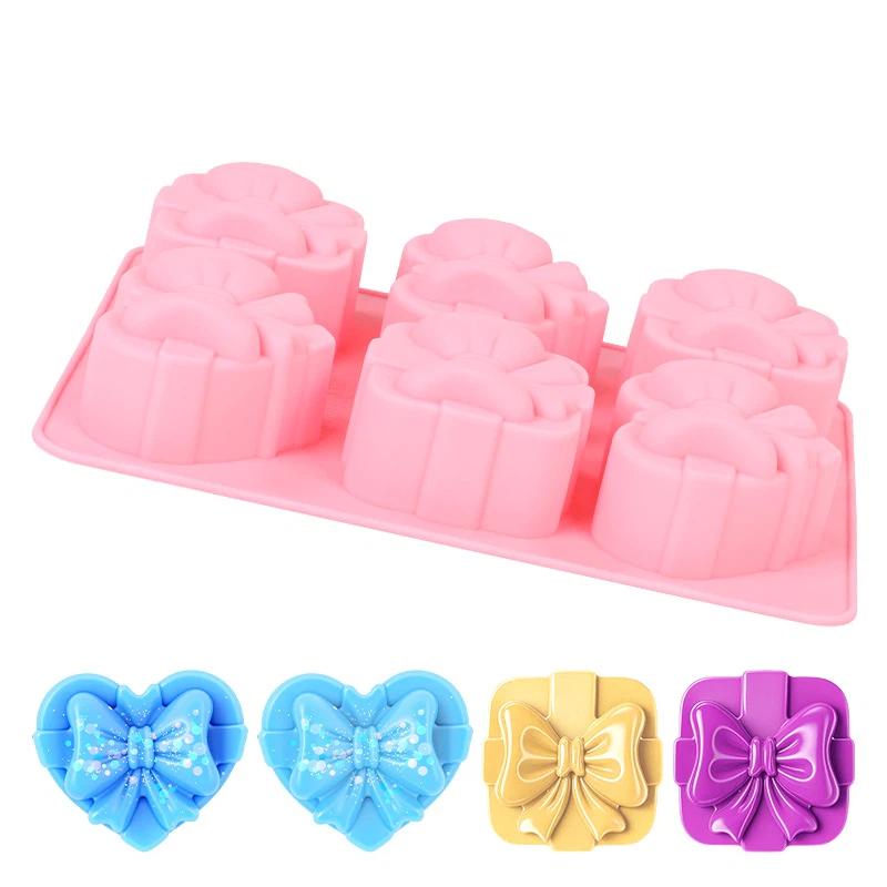 

Rectangular Heart Baking Mold Silicone Chocolates & Mousse Cake Mold Butterfly Bow Design Dessert Maker, Reusable Pastry Mold ONESIZE