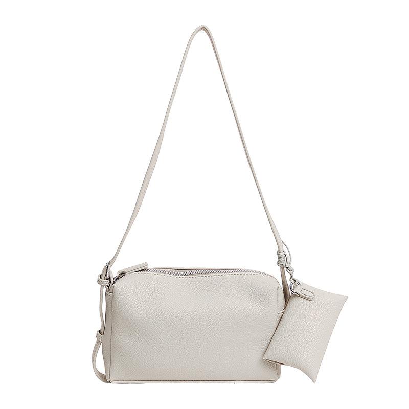 

Bag Women s New Bag Solid Color Versatile Handbag Shoulder Bag Messenger Bag білий