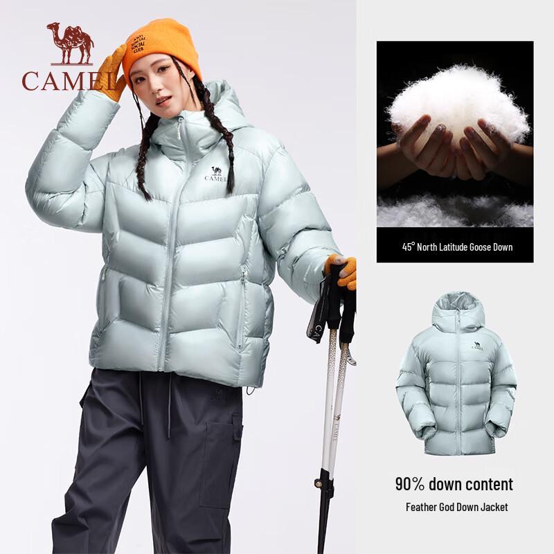 CAMEL Unisex Outdoor Goose Down Puffer Jacket