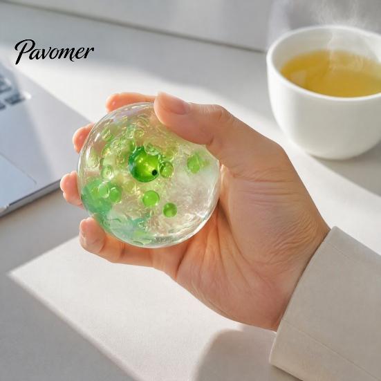 Slow Rebound Squeeze Ball Clear Stress Fidget Toy, Anxiety Relief Soft Toy Transparent for Home Office School Reduction Gadget