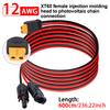 XT60 Female Head Photovoltaic Chain Wiring Solar Panels Charging Cable 6 Meters 12AWG  For Car Chargers Solar Generators PCV 6M