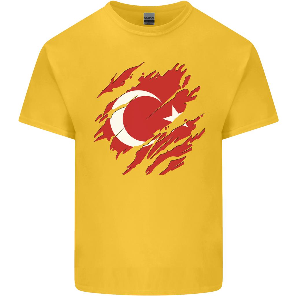 Torn Turkey Flag Turkish Day Football Unisexs Light Cotton Tshirt