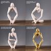 European Style Resin Sculpture For Home Office Desk Decor With Thoughtful Pose
