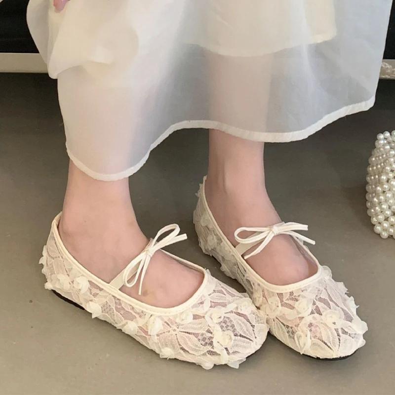 Fashion Bow Women Flats Shoes Casual New Loafers Sport Sandals Mary Jance Shoes Cozy Summer 2025 Sneakers Woman Shoes Zapatillas Mujer