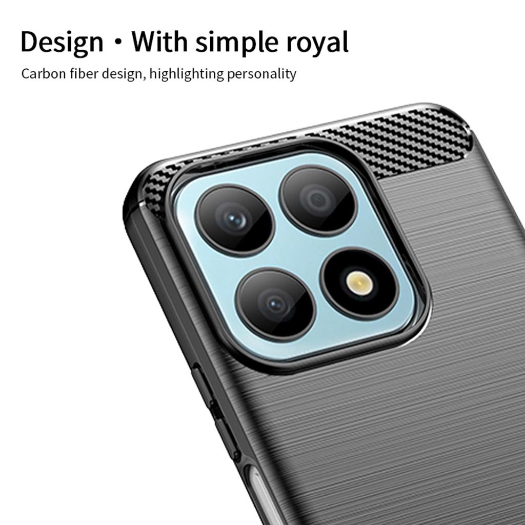 MOFI JK TPU Series-1 Protective Case for Honor X8a 4G TPU Cover Carbon Fiber Brushed Phone Shell