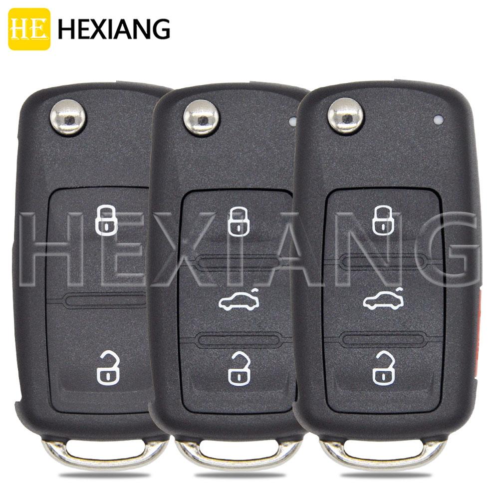 AAAJH1 HE 2/3/4 Button Car Key Shell For VW Volkswagen Golf Polo Passat Beetle Tiguan Jetta Caddy Eos Bora Toledo Sagitar Skoda Seat