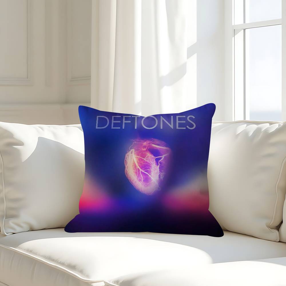 

Deftones Music Pillow Cover Sofa Cushion Cover Home Room Decoration Children Gift 16x16Inch