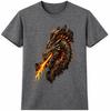 Dragon T Shirt Fire Breathing Dragon Head Fantasy Graphic Vintage Tee