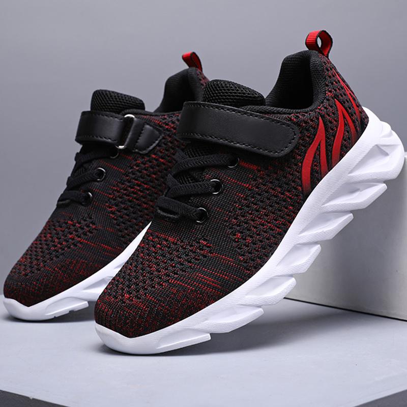 Fashion Boys Girls Sneakers Leather Soft Soled Children Outdoor School Walking Shoes Anti Slip Wear Resistant Kids Running Shoes