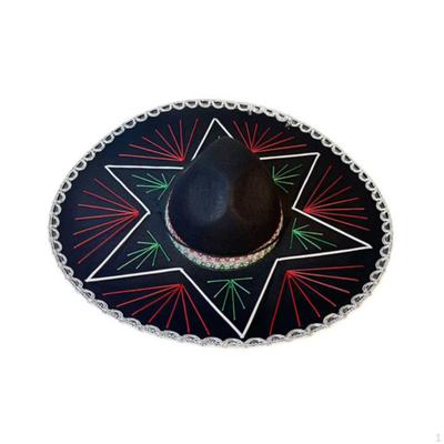 Sombrero Hut mit Kinnband Vlies Kostüm Groß für Bühnenauftritte