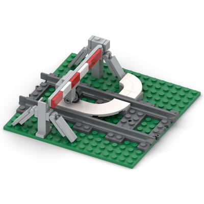 Trenes Cruces de Ferrocarril Barandillas Elevables Bloques de Construcción de Vías Accesorios Ensamblaje MOC Ciudad Tráfico Carretera Accesorios