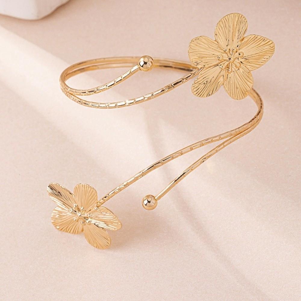 Colorful Open Arm Bangle Drip Oil Armband Fashion Flower Bracelet  Girls