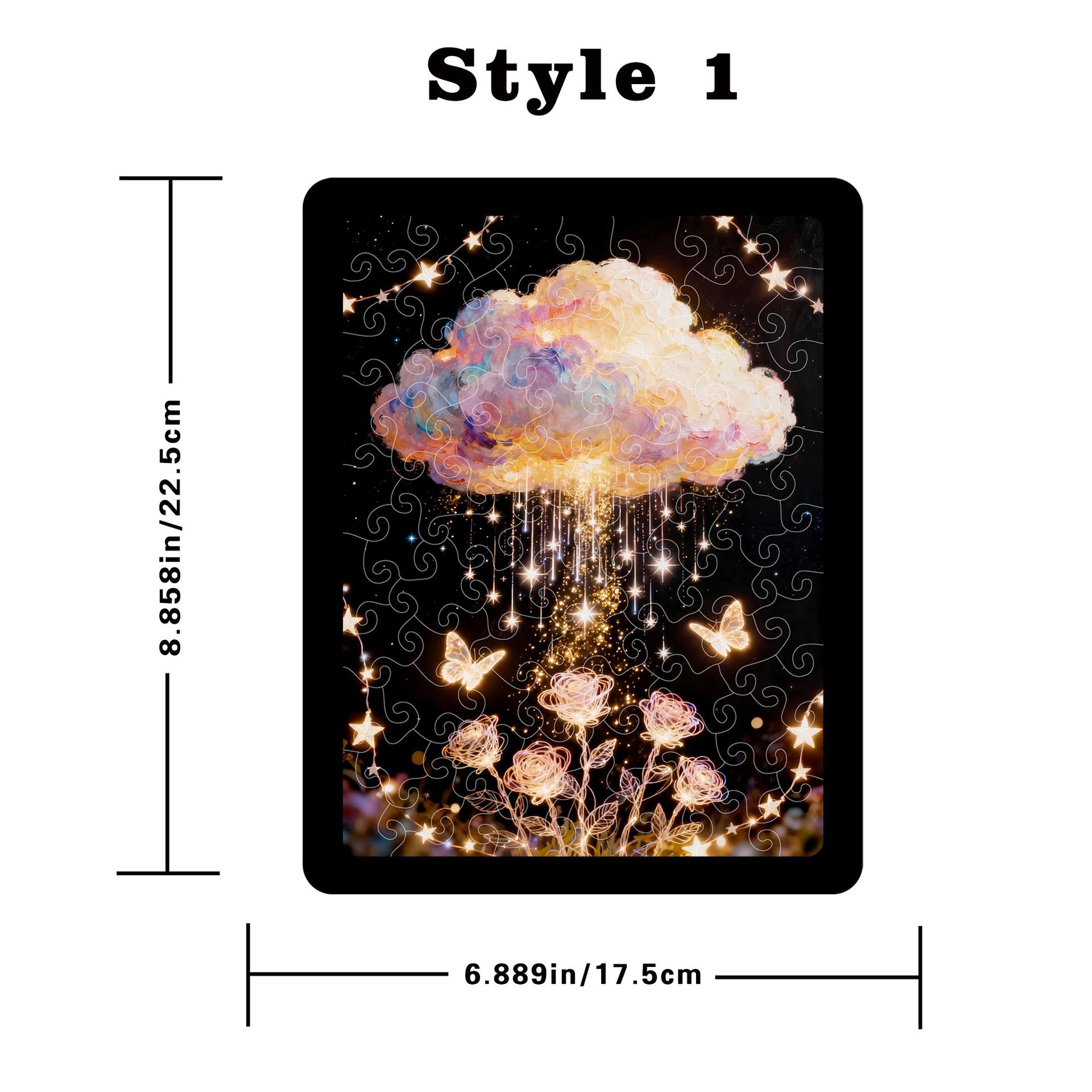 

Dream Nebula Clouds Little Rose Puzzle Decorative Ornament Translucent Acrylic Puzzle