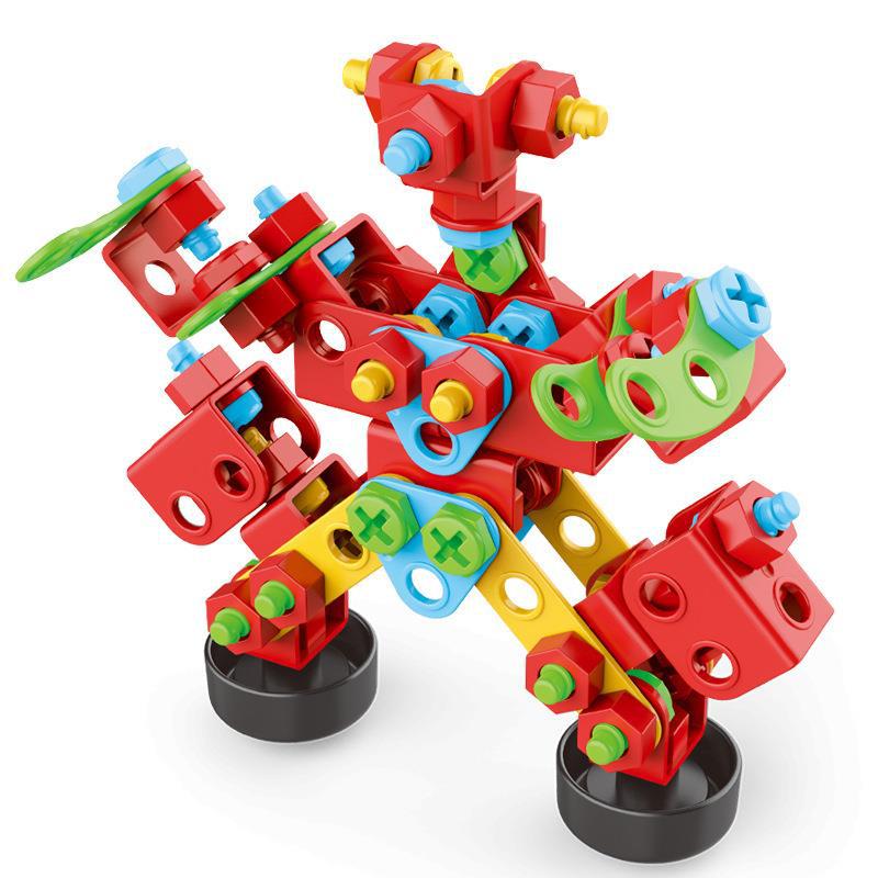 Kids Building Blocks Set Electric Drill Assembly Screw Toy Puzzle Multifunctional Educational STEM Toys for Boys Girls Birthday
