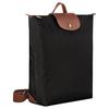 Longchamp Le Pliage Original Struktur Logo Verstellbarer Breiter Schultergurt Nylon Tragetasche Rucksack Damen Rucksack Schwarz 10284089001