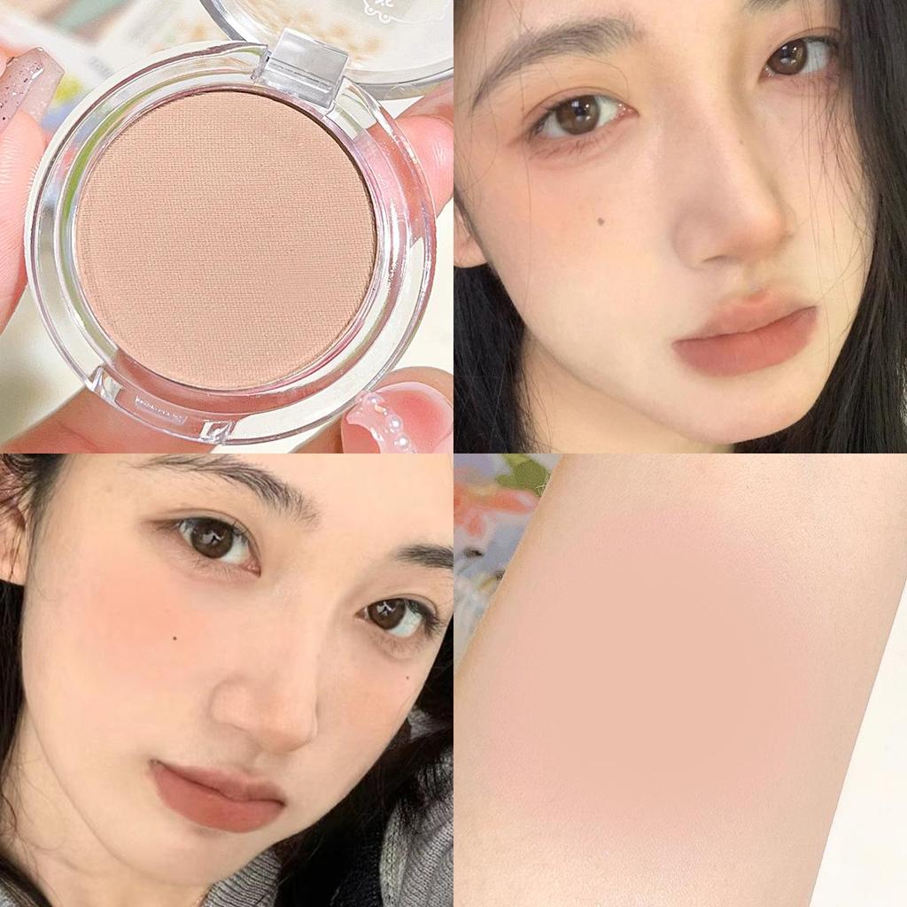 Face Blusher Matte Natural Cheek Tint Brighten Face Waterproof Face Contouring Cosmetics Blush Powder Soft Female Makeup 1pcs