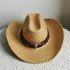 Westerse Cowboy Strooien Hoed dames Mode Grote rand cowboyhoed basin buiten reizen zonbescherming strooien hoed sombrero vaquero