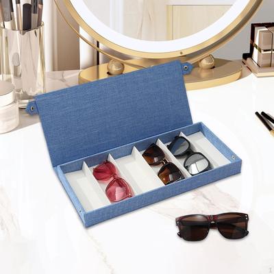 Eyewear Storage Box with 6 Compartments for Desk And Home