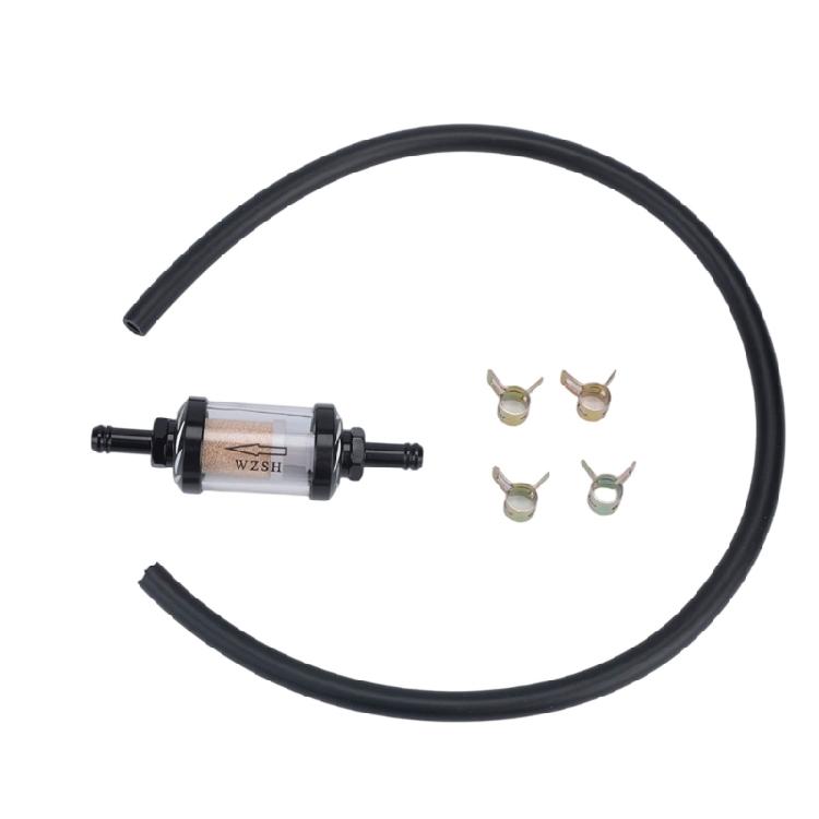 Inline Gas Line Filter and Hose Kit with Filtration Element for Recreational Vehicle Maintenance and Replacement Work