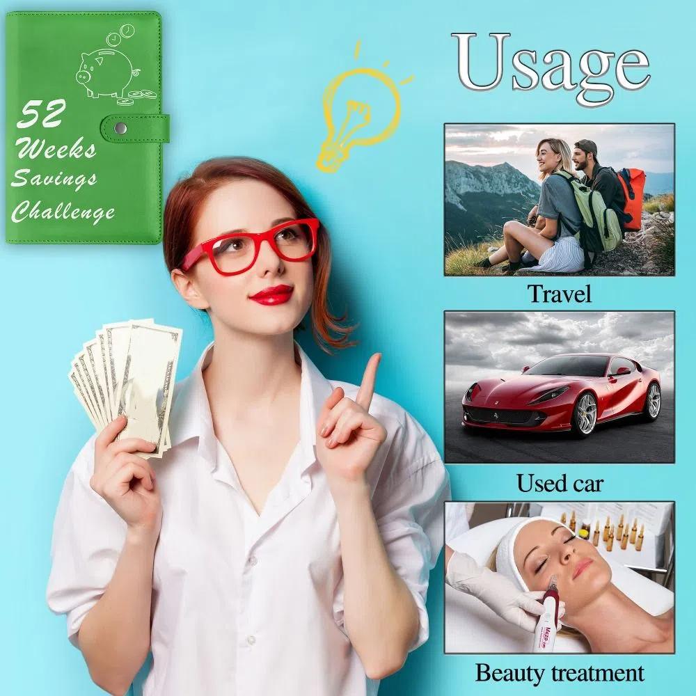 Loose Leaf Envelope Challenge Binder 52 Weeks Savings Challenge Book  Cash Envelopes