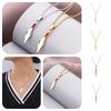 Trendy Stainless Steel Pendant Necklace For Cross-border E-commerce Geometric Shape O Chain Style
