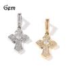 Hip Hop Ladder Square Zircon Cross Pendant Personalized Hip Hop Trend Men's Necklace Accessories