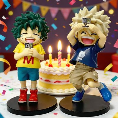 Auf Lager Geschenk | My Hero Academia Kindheit Izuku Midoriya / Kindheit Katsuki Bakugo Figur Modell Dekoration Puppe Geburtstagsgeschenke